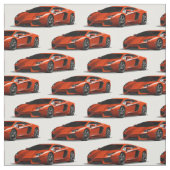 Oranje Supercar Automobile Fabric Stof (Swatch)