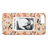 Oranje Sushi Pattern | Foto toevoegen Case-Mate iPhone Case (Achterkant (Horizontaal))