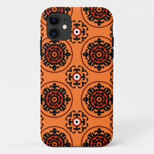 Oranje Suzani-patroon Case-Mate iPhone Case (Achterkant)