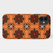Oranje Suzani-patroon Case-Mate iPhone Case (Achterkant (horizontaal))