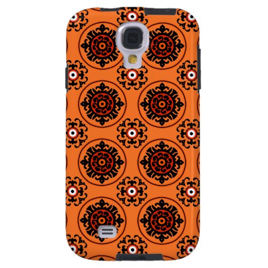 Oranje Suzani-patroon Case-Mate Samsung Galaxy Hoesje (Achterkant)
