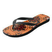 Oranje Suzani-patroon Teenslippers (Schuin)