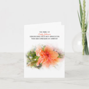 Oranje sympathie voor Hibiscus Bedankkaart