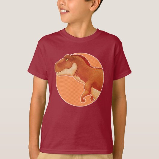 Oranje T-Rex T-shirt (Voorkant)