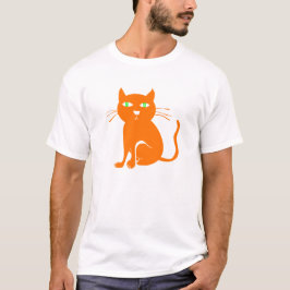 Oranje T-shirt van Cat Halloween (Toddler)