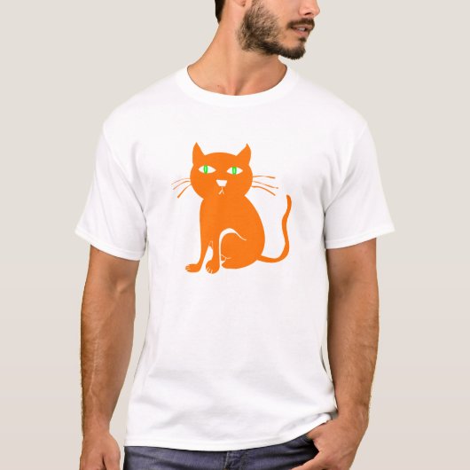 Oranje T-shirt van Cat Halloween (Toddler) (Voorkant)