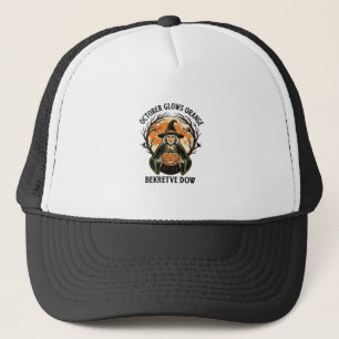Oranje T-shirt Vintage Hekserij Pompoen Bewustzijn Trucker Pet