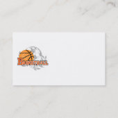 Oranje T-shirts met Basketball en Gifts Visitekaartje (Achterkant)