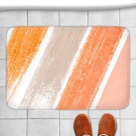 Oranje Taan Roze Gestreepte Verf Staal  Badmat