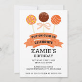 Oranje taart Poppen verjaardagsfeestje Kaart (Voorkant)