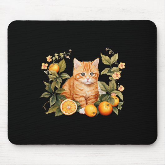 Oranje Tab Funny Cat Parodie Cat Lover Gift Kitte Muismat (Voorkant)
