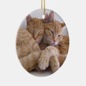 Oranje Tabby Brothers Keramisch Ornament (Rechts)