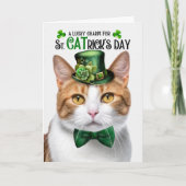 Oranje Tabby Cat CAT CATrick's Day Lucky Charm Feestdagen Kaart (Voorkant)