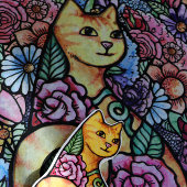 Oranje Tabby Cat Flower Garden Tissuepapier