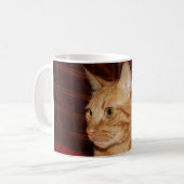 Oranje Tabby Cat Gezichtsprofiel Koffiemok (Voorkant links)