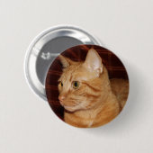 Oranje Tabby Cat Gezichtsprofiel Ronde Button 5,7 Cm (Voorkant /achterkant)