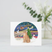 Oranje Tabby Cat - Kerstmagie Feestdagenkaart (Staand voorkant)