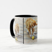 Oranje Tabby Cat Kitten Speelse Pics Mok (Voorkant links)