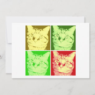 Oranje Tabby Cat Pop Art