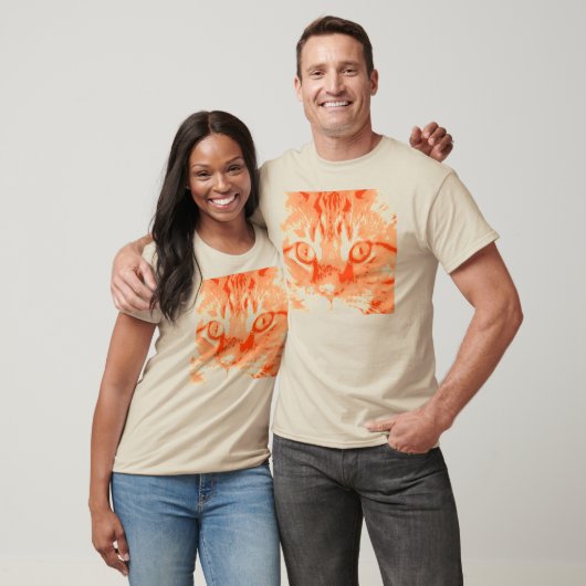 Oranje Tabby Cat Pop Art T-shirt (Unisex)