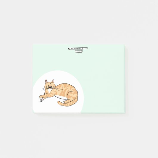 Oranje Tabby Cat Post-it Notities Post-it® Notes (Voorkant)