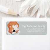 Oranje Tabby Cat Retour Adreslabels Etiket (Insitu)