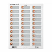 Oranje Tabby Cat Retour Adreslabels Etiket (Full Sheet)