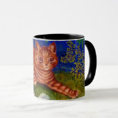 Oranje Tabby Cat schilderij van Louis Wain Mok (Voorkant rechts)