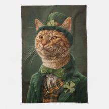 Oranje Tabby Cat St. Patrick's Day