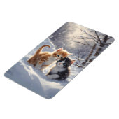 Oranje Tabby Grijs en Witte Katten Koelkast Magneet (Linkerzijde)