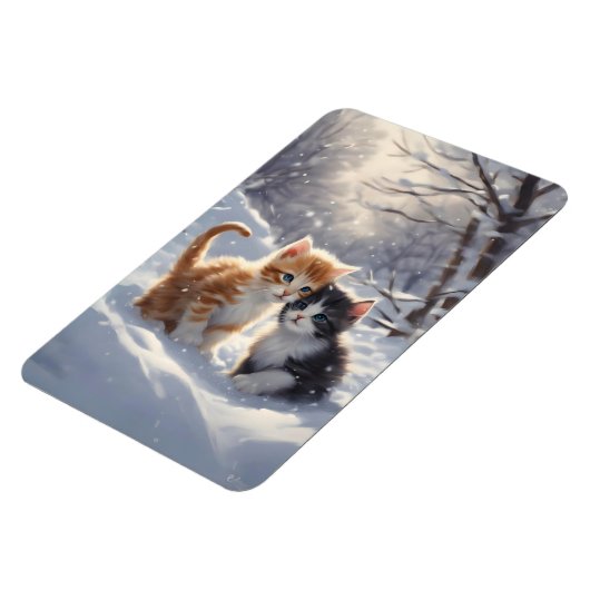 Oranje Tabby Grijs en Witte Katten Koelkast Magneet (Linkerzijde)