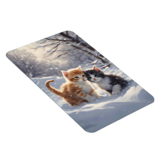 Oranje Tabby Grijs en Witte Katten Koelkast Magneet (Rechterzijde)