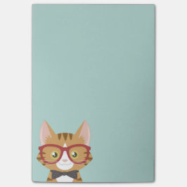 Oranje Tabby Hipster Cat Kinder Post-it® notes