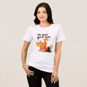 Oranje Tabby Kat Grappige Kat Bloempot Ramp Tri-Blend Shirt (Voorkant volledig)