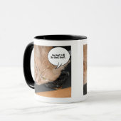 Oranje Tabby Kat Humor Mok (Voorkant links)