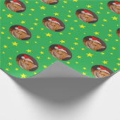 Oranje Tabby Kat Kerst Cadeaupapier (Hoek)