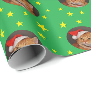 Oranje Tabby Kat Kerst Cadeaupapier
