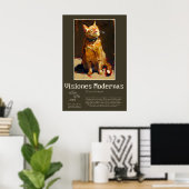Oranje Tabby Kat Kunstprint Expressionistische Die Poster (Thuiskantoor)