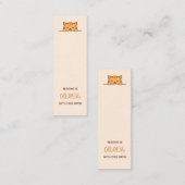 Oranje Tabby Kat Piept boven Boeklegger Citaat Mini Visitekaartje (Voorkant / Achterkant)