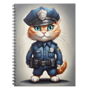 Oranje Tabby Kat Politie Politie Sportieve Foto No Notitieboek