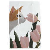 Oranje Tabby Kat Tulp Liefde Medium Cadeauzakje (Achterkant)