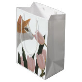 Oranje Tabby Kat Tulp Liefde Medium Cadeauzakje (Achterkant Gekanteld)