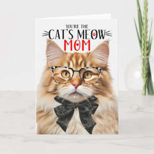 Oranje Tabby Kat voor Moeder op Moederdag Feestdagen Kaart