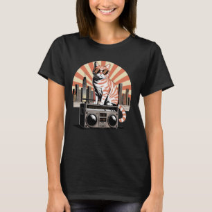 Oranje Tabby Kat Vriendelijk Met Zonnebril T-shirt