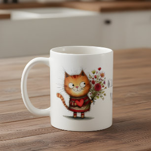 Oranje Tabby Kat, Zal Je Mijn Valentijn Zijn? Koffiemok