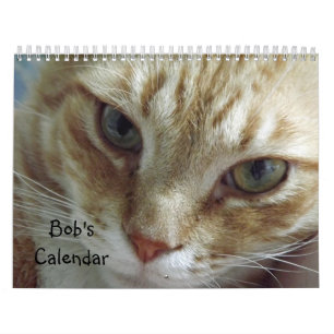 Oranje tabby kattenkalender met Bob Kalender