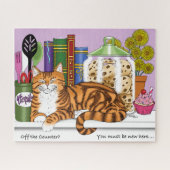 Oranje Tabby Keuken Counter Top Legpuzzel (Horizontaal)