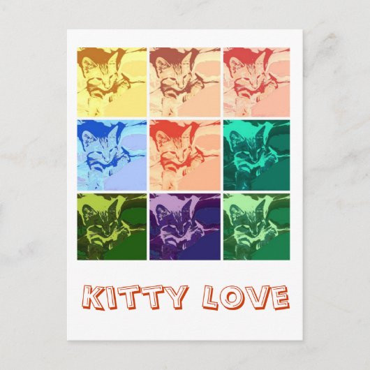 Oranje Tabby Kitten Briefkaart (Voorkant)