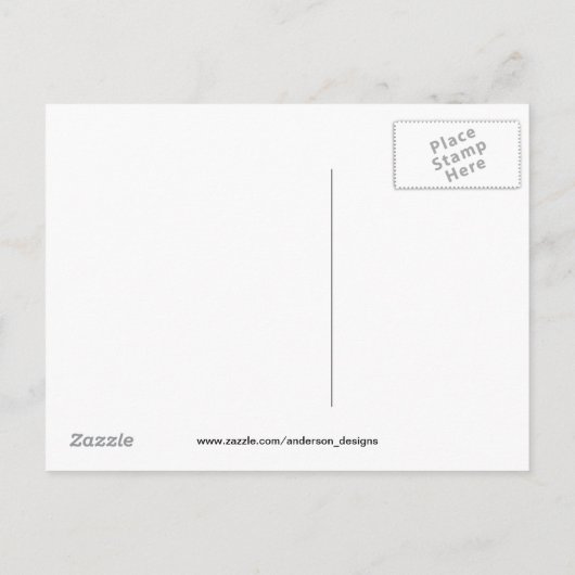 Oranje Tabby Kitten met blauwe ogen op blauw Briefkaart (Achterkant)