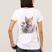 Oranje Tabby Kitten met Waterverf van Stropdas met T-shirt (Achterkant)